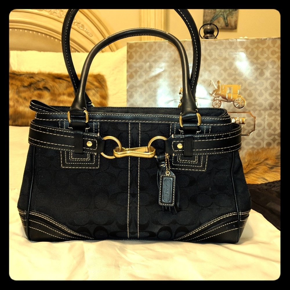 Classic Black Coach handbag. Price firm
